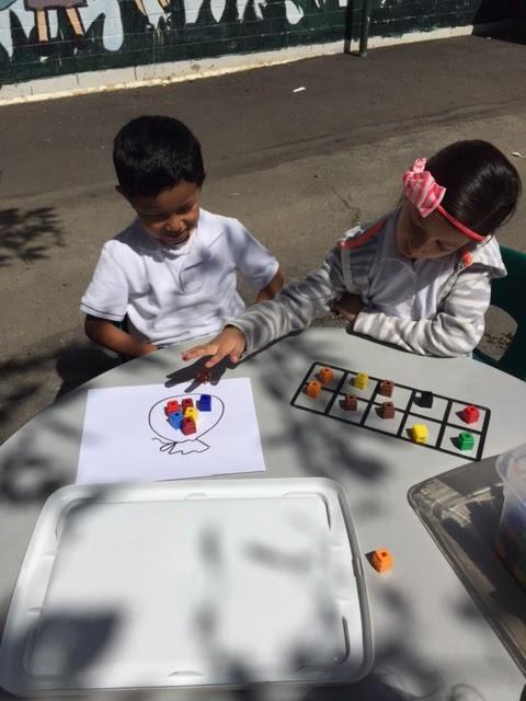 Two students working on a math activity