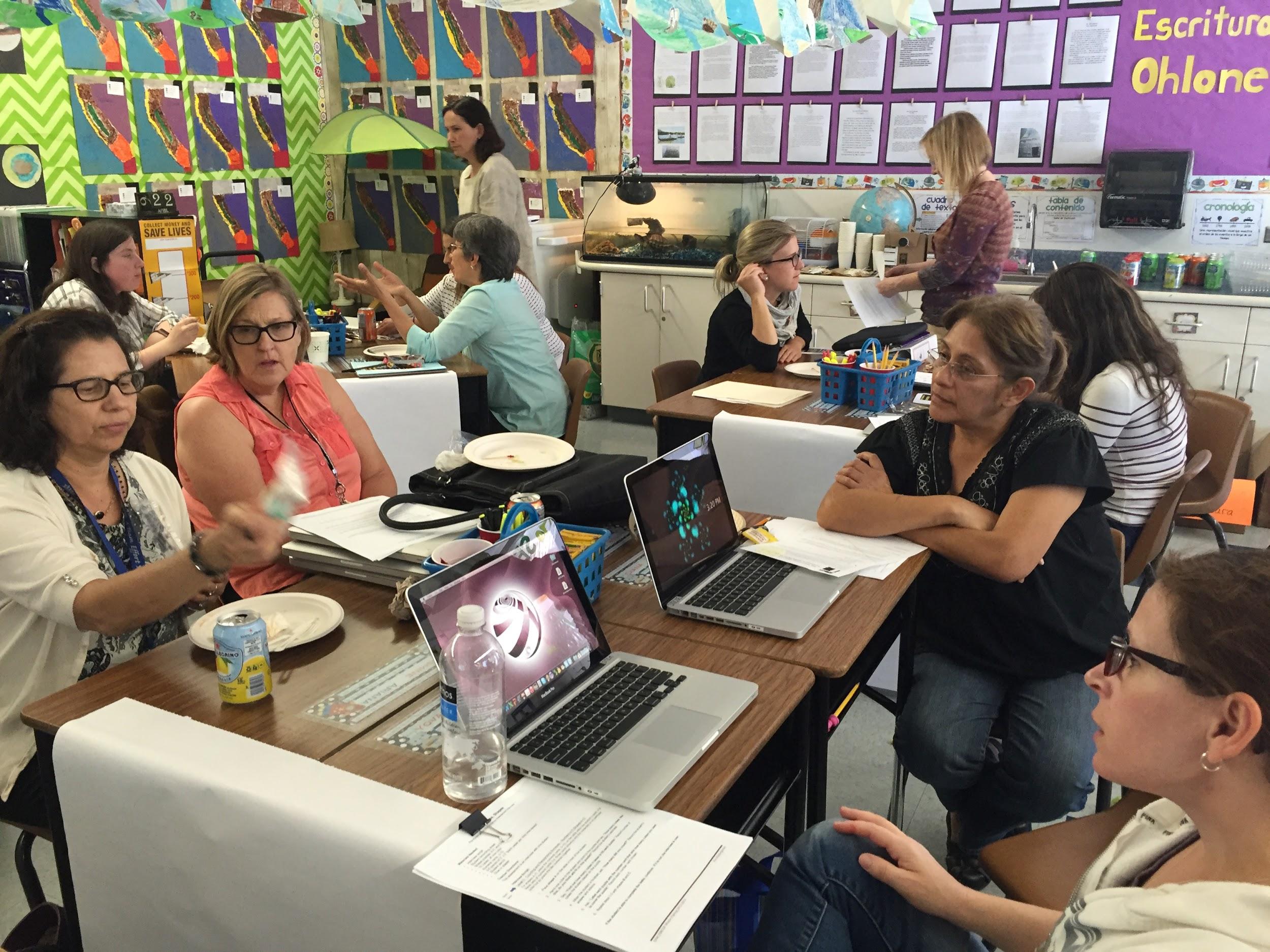 Group of teachers engaged in a Profesional Learning Community